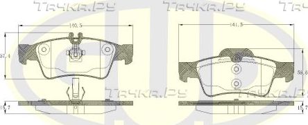 Тормозные колодки G.U.D. передние для Volkswagen Multivan T5 2003-2015. Артикул GBP880142