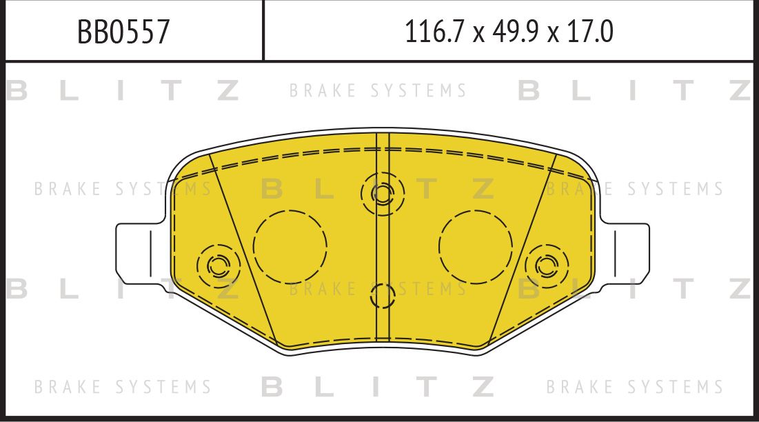Колодки тормозные дисковые (Blitz). Артикул BB0557