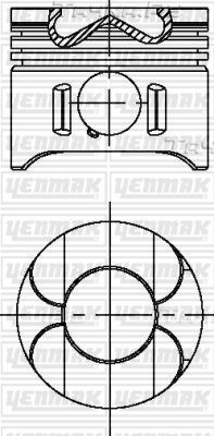 Поршень Yenmak. Артикул 31-04697-000