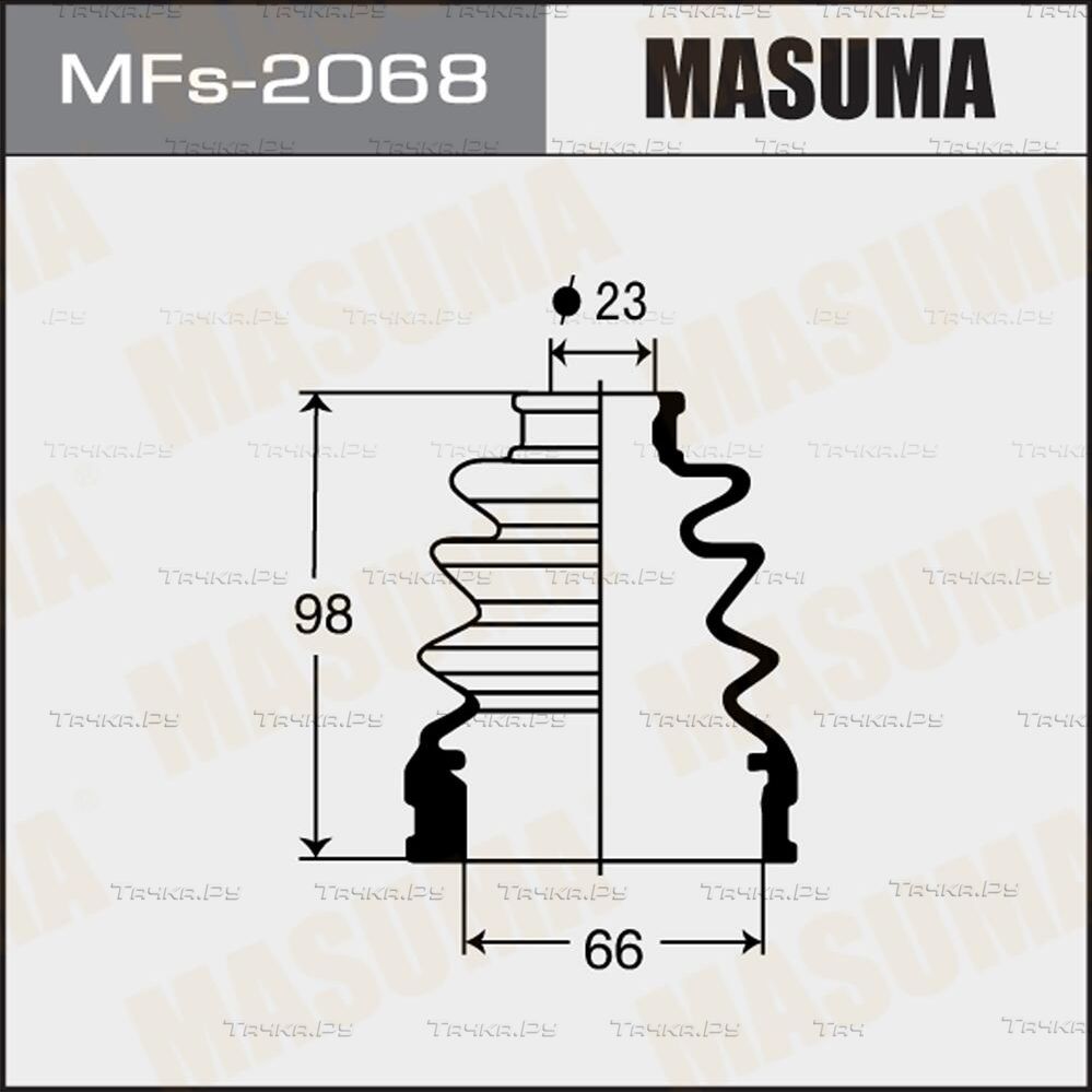 Пыльник ШРУСа внутренний Masuma передний/задний для Toyota Brevis 1999-2002. Артикул MFs-2068