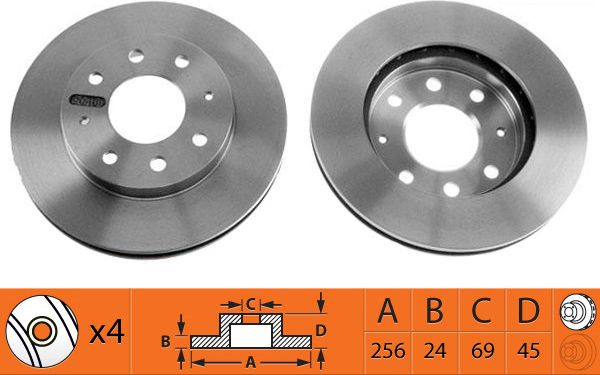 Тормозной диск NiBK. Артикул RN1011