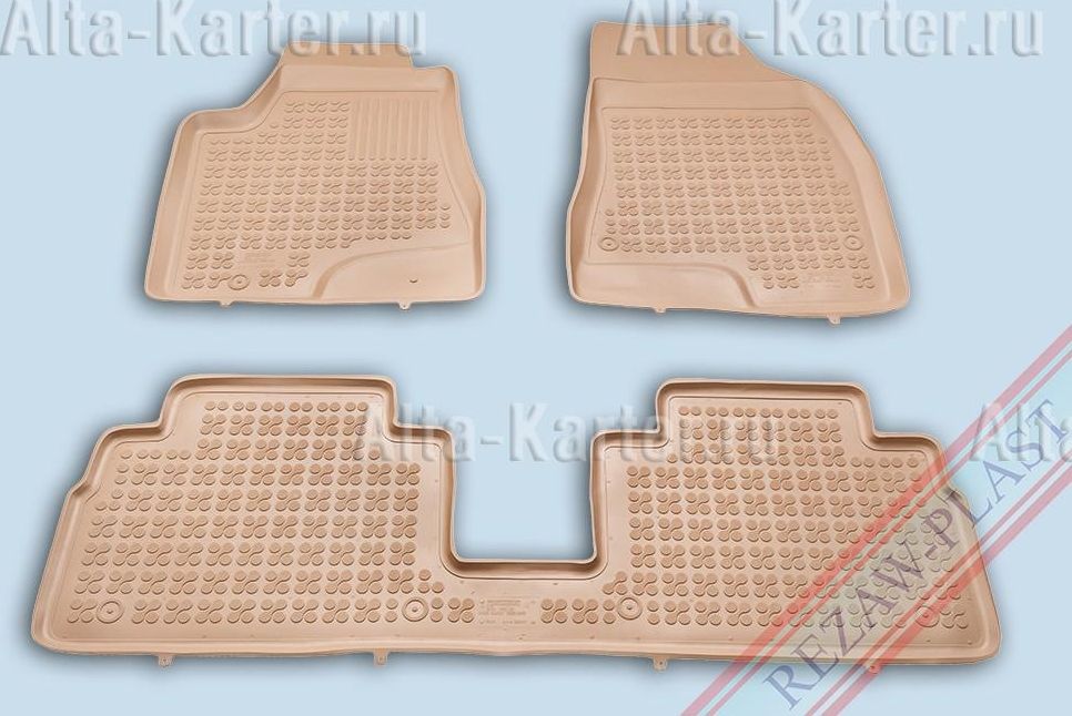 Коврики Rezaw Plast для салона BMW X5 F15 2013-2019. БЕЖЕВЫЕ. Артикул 200718_B