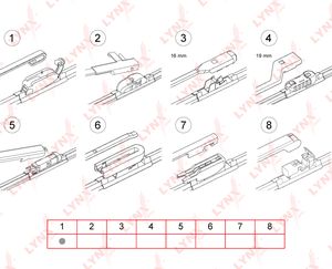 Щетка стеклоочистителя (дворник) LYNXauto передняя правая (пассажирская) для Mitsubishi Colt VI (Z20/Z30) 2004-2012. Артикул XF300