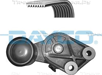 Приводной ремень поликлиновой с роликами (комплект) Dayco. Артикул KPV102HD