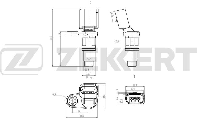 Датчик положения распредвала Zekkert для Volkswagen Lupo 1998-2005. Артикул SE-5033