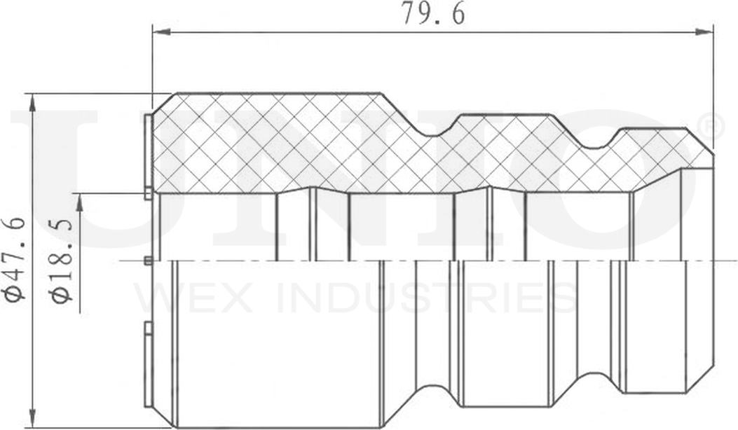 Отбойник амортизатора (Unio). Артикул DUC-40028