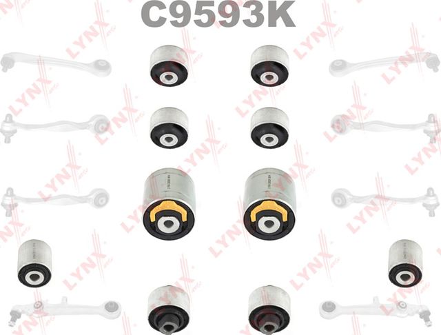 Сайлентблок переднего рычага подвески LYNXauto KIT. Артикул C9593K
