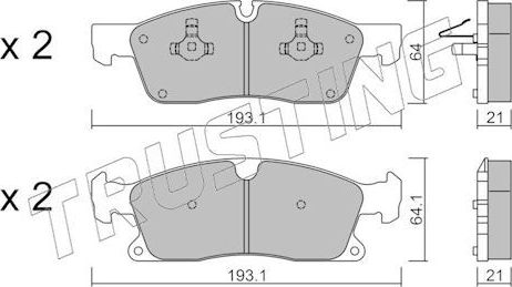 Тормозные колодки Trusting. Артикул 942.4