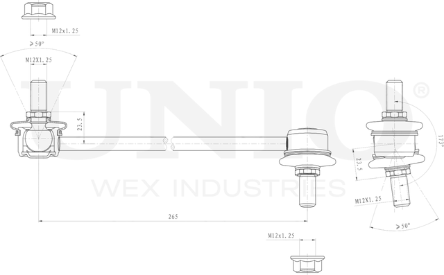 Тяга/стойка стабилизатора (Unio). Артикул SSP-50160