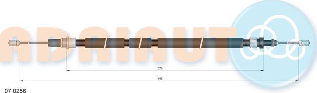 Трос ручника (тросик ручного тормоза) Adriauto задний правый для Citroen Xsara 1997-2005. Артикул 07.0256