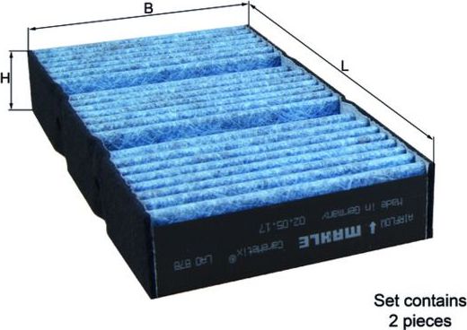 Салонный фильтр Mahle-Knecht CareMetix®. Артикул LAO 878/S