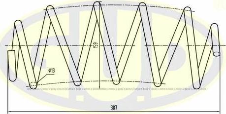 Пружина подвески G.U.D. передняя для Citroen C4 II 2009-2026. Артикул GCS066781
