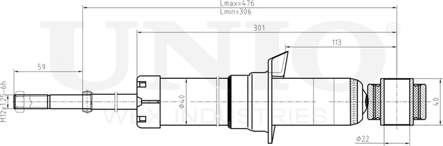 Амортизатор подвески (Unio). Артикул SAB-10544