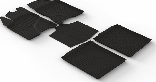 Коврики резиновые Seintex с высоким бортиком для салона Lada Aura 2024-2026. Артикул 318201