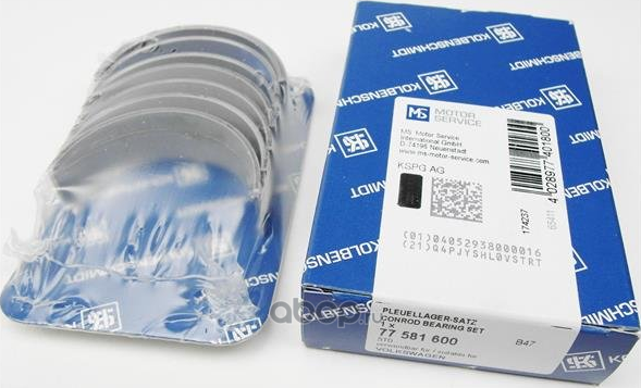 Вкладыши шатунные Kolbenschmidt. Артикул 77581600