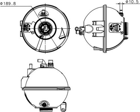 Расширительный бачок Mahle (полимерный материал) для BMW X4 I (F26) 2014-2018. Артикул CRT 223 000S