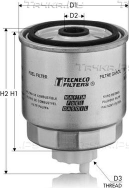 Топливный фильтр Tecneco Filters для Fiat Brava 1995-2001. Артикул GS204