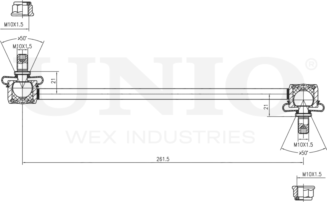 Тяга/стойка стабилизатора (Unio). Артикул SSP-50034