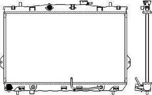 Радиатор охлаждения двигателя Sakura. Артикул 3221-1005