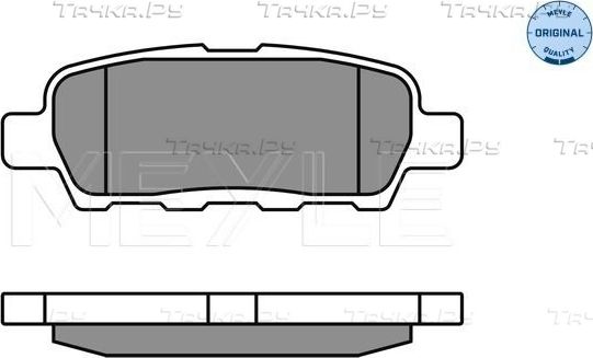 Тормозные колодки Meyle Original задние для Nissan Leaf I (ZE0/AZE0) 2010-2017. Артикул 025 238 7114/W