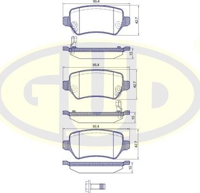 Тормозные колодки G.U.D.. Артикул GBP880101