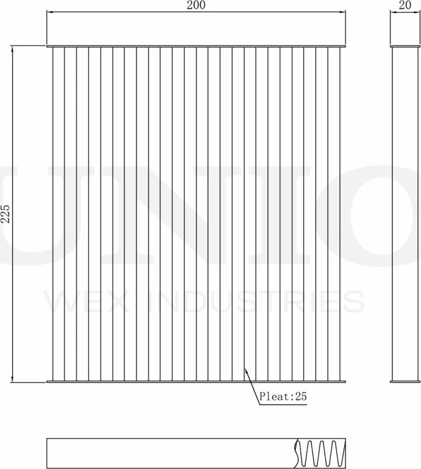 Фильтр салона (Unio). Артикул FLT-40039C