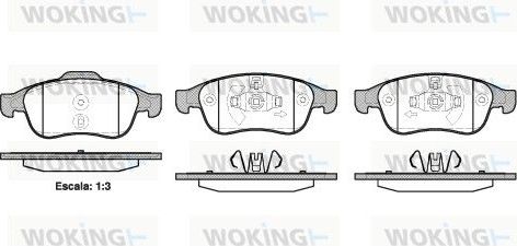 Тормозные колодки Woking. Артикул P13483.10