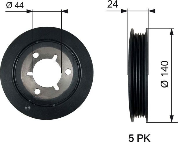 Шкив коленвала Gates DriveAlign®. Артикул TVD1125