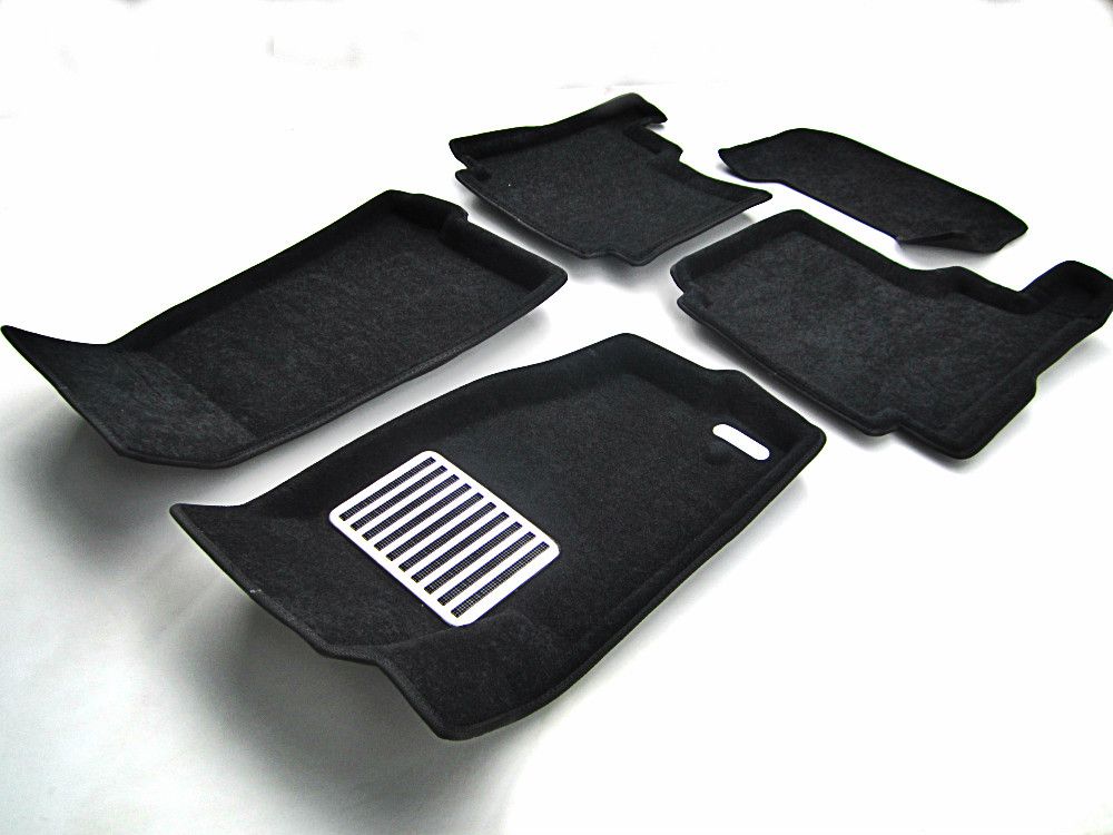 Коврики текстильные Euromat 3D Lux для салона Jeep Grand Cherokee WK 2006-2010 ЧЕРНЫЕ. Артикул EM3D-002761