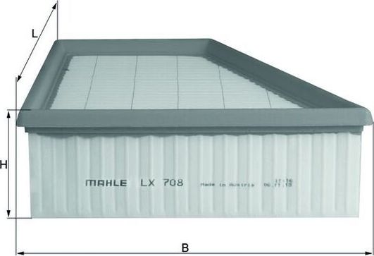 Воздушный фильтр Mahle. Артикул LX 708