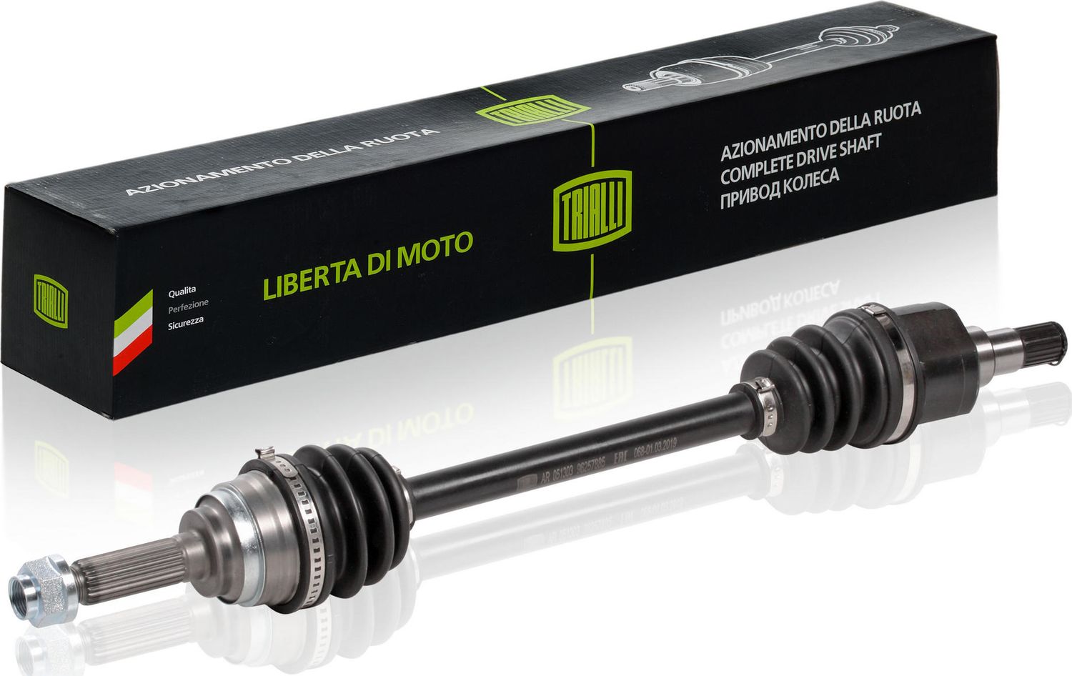 Полуось (привод в сборе, приводной вал) Trialli. Артикул AR 051303