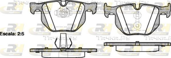 Тормозные колодки RoadHouse задние для BMW 3 V (E90/E91/E92/E93) 2006-2013. Артикул 2381.61