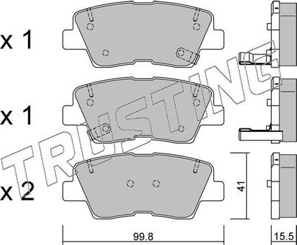 Тормозные колодки Trusting. Артикул 903.0