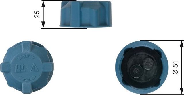 Крышка для радиатора Gates. Артикул RC220