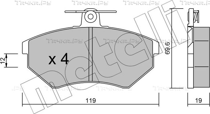 Тормозные колодки Metelli передние для Chery Amulet (A15) I 2003-2014. Артикул 22-0050-2