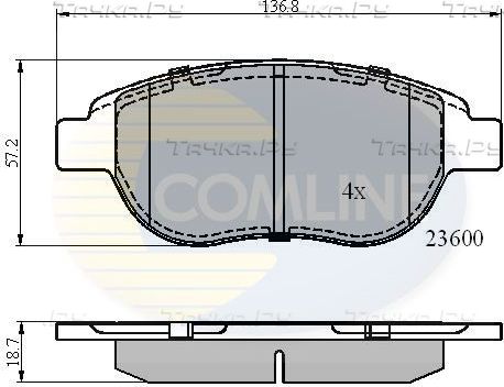 Тормозные колодки Comline Comline. Артикул CBP01038