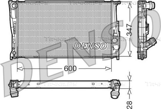 Радиатор охлаждения двигателя Denso для BMW 1 I (E81/E82/E87/E88) 2004-2011. Артикул DRM05111