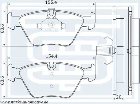 Колодки тормозные перед (Starke). Артикул 171734