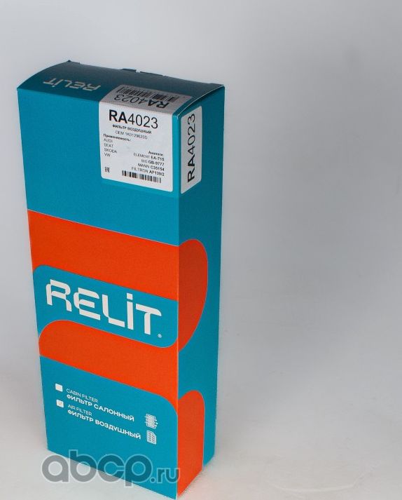 Фильтр воздушный (Relit). Артикул RA4023