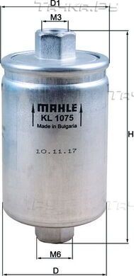 Топливный фильтр Mahle. Артикул KL 1075
