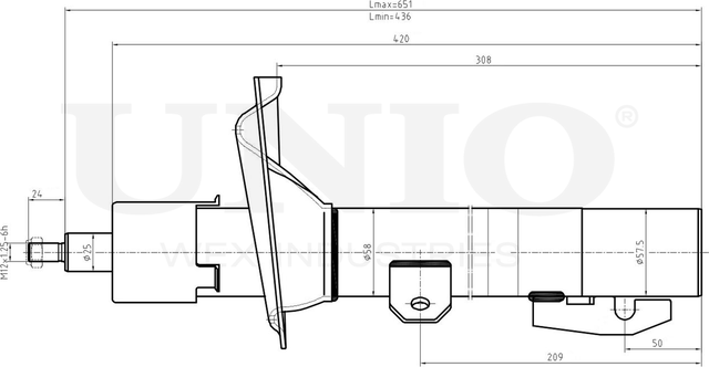 Амортизатор подвески (Unio). Артикул SAB-10621