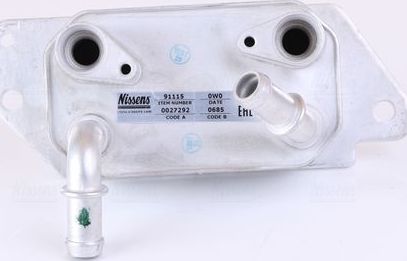 Радиатор масляный (маслоохладитель) для АКПП Nissens (алюминий) для Ford Tourneo Connect II 2013-2026. Артикул 91115