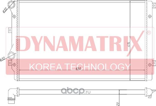 Радиатор охлаждения двигателя (Dynamatrix-Korea). Артикул DR65280A