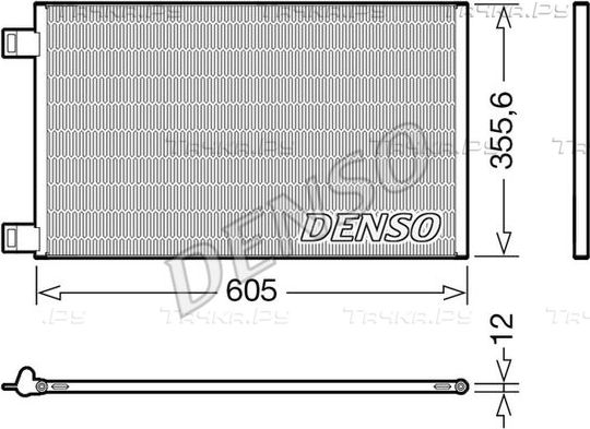 Радиатор кондиционера (конденсатор) Denso. Артикул DCN23041