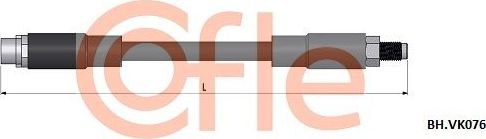 Тормозной шланг Cofle задний для Audi A8 II (D3) 2002-2010. Артикул 92.BH.VK076