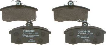 Тормозные колодки Bosch (Low-Metallic) передние для Datsun mi-DO 2014-2015. Артикул 0 986 495 214