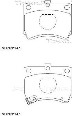 Тормозные колодки Asimco. Артикул KD3734