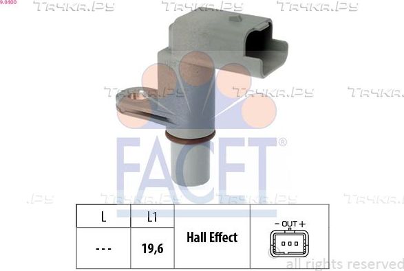 Датчик положения распредвала Facet Made in Italy - OE Equivalent для Peugeot 407 2004-2011. Артикул 9.0400