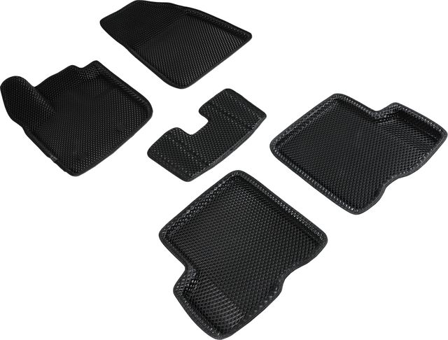 Коврики Seintex 3D EVA с рисунком Ромб для салона Renault Duster II 2021-2026 ЧЕРНЫЕ. Артикул 96307