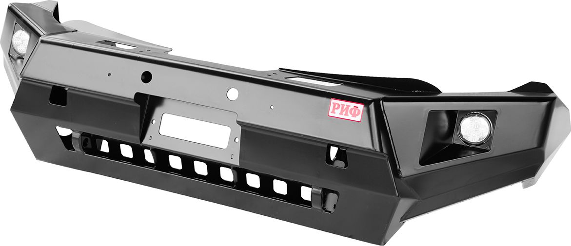Бампер силовой РИФ передний с доп. фарами и защитой бачка омывателя для Fiat Fullback 2016-2026. Артикул RIFTMQ-10356